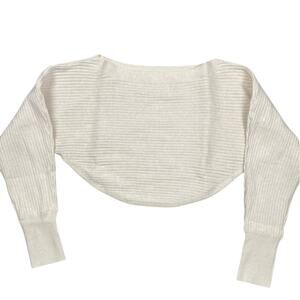 Vitality Women’s Ultra-Soft Cream Cropped Sweater – Long Sleeve – Size XS